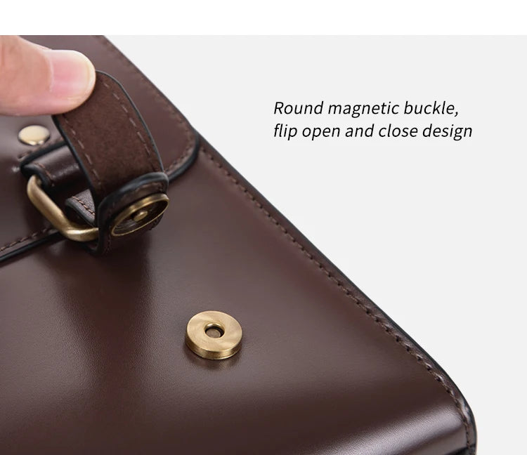 Cnoles Vintage Women's Leather Backpack Casual Shoulder Bag Travel Purse for Girls College School Book Bag