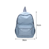 Preppy Solid Color Shoulder Bag Nylon School Knapsack Korean Teenager White School Bag Sports Travel Backpack for Women