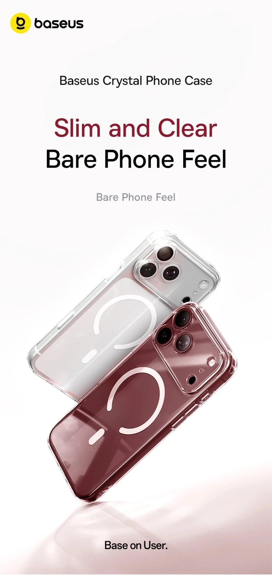 Baseus Clear Magnetic Case for iPhone 17 & 18 Pro Max