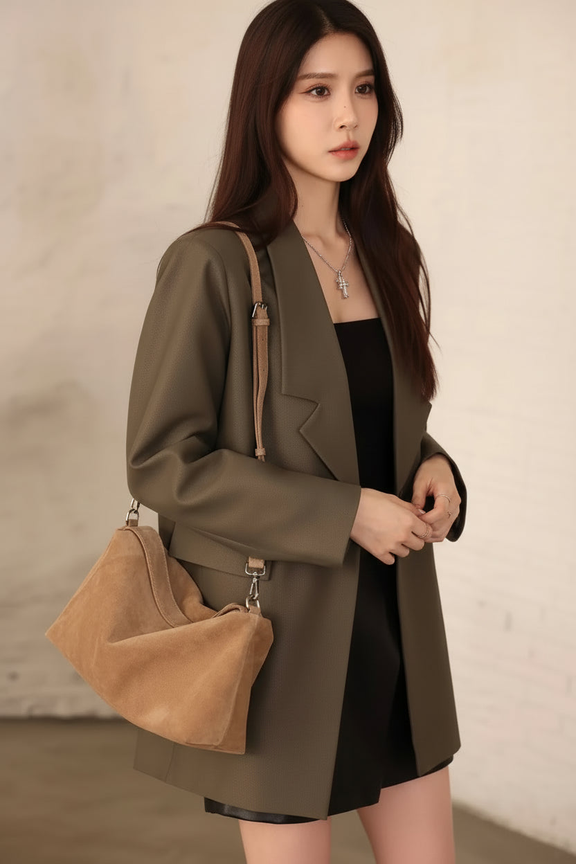 Luxury Suede Boston Tote