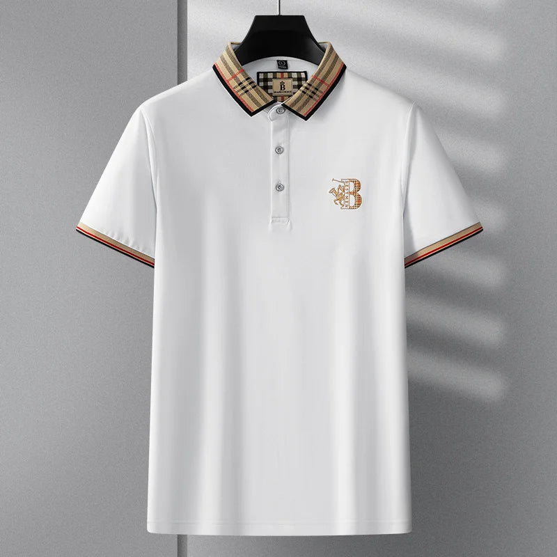 Men's Embroidered Polo Shirt – Breathable Summer Style