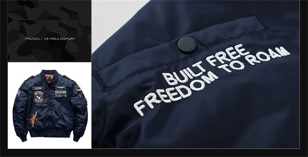 Men's MA-1 Flight Bomber Jacket | Classic Military Cargo Style Coat