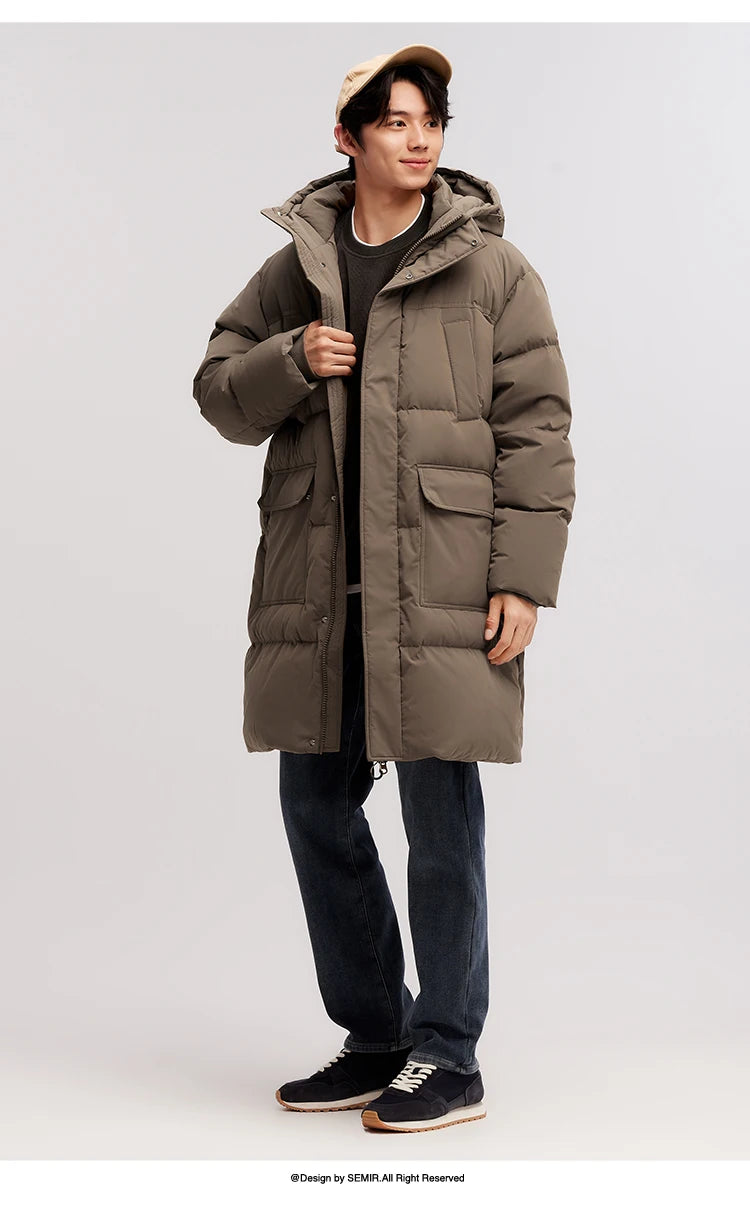 Semir Men's Premium Long Down Jacket | Waterproof