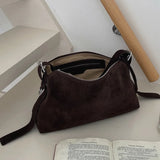Autumn Winter Fashion Women's Shoulder Crossbody Bag Luxury Designer Brand Ladies Soft Suede Cow Leather High Quality Bag New