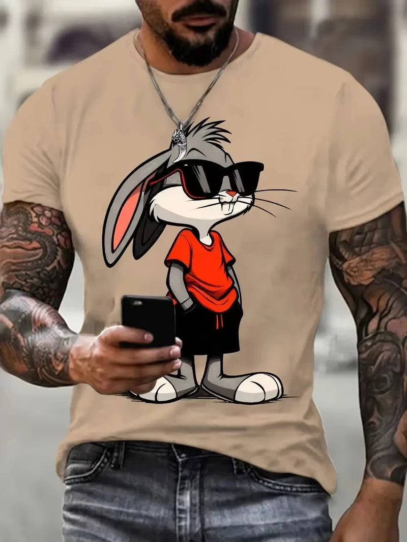 Men’s Rabbit Graphic Streetwear Tee