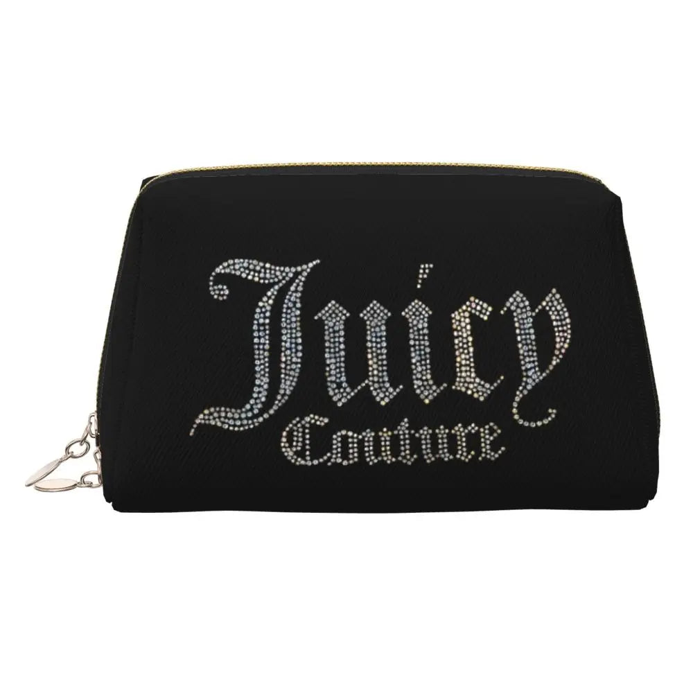 J-Juicy-C-Couture Makeup Bag Zipper Pouch Travel Cosmetic Bags Large Leather Portable Cosmetic Bag for Women