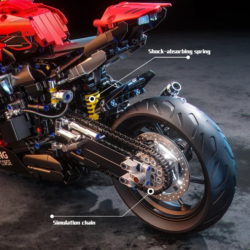 ToylinX 1:5 Motorcycle Building Set, 2024 Pieces