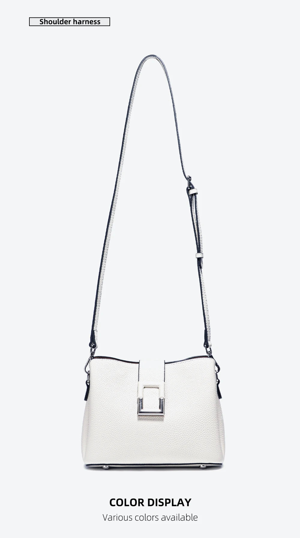 Zency Genuine Leather Bucket Shoulder Bag for Women