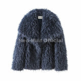 Lulicore Women’s Chic Brown Faux Fur Jacket – Premium Warm Autumn/Winter Overcoat