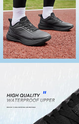 QIAODAN YUYI 4 Winter Running Shoes Men's Sports Shoes Waterproof Absorbing Lightweight Black Fleece Sneakers QXB023244007B