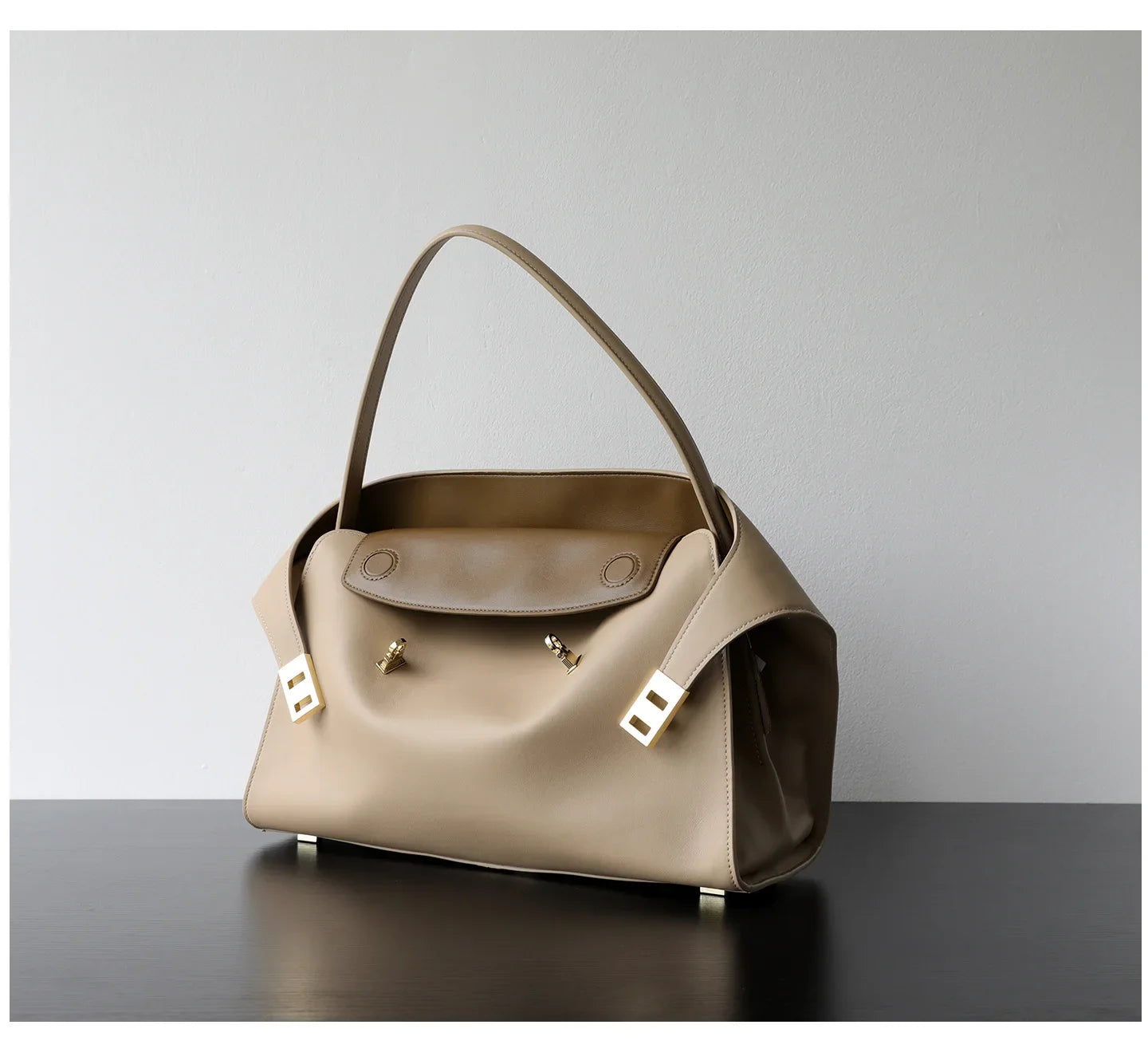 Niche Light Luxury High-end Leather Large-capacity First-layer Cowhide Women's Handbag Tote Bag Commuter Leisure Versatile
