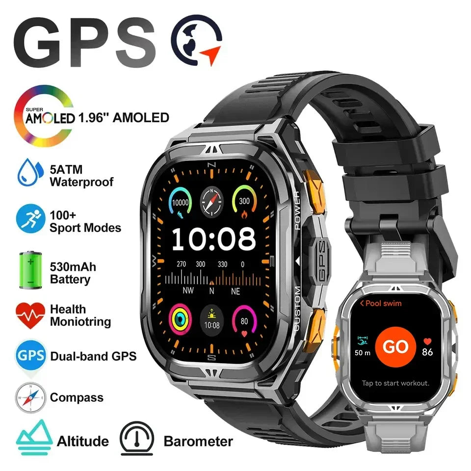 Elite AMOLED Smartwatch | Real GPS & 5 ATM Waterproof