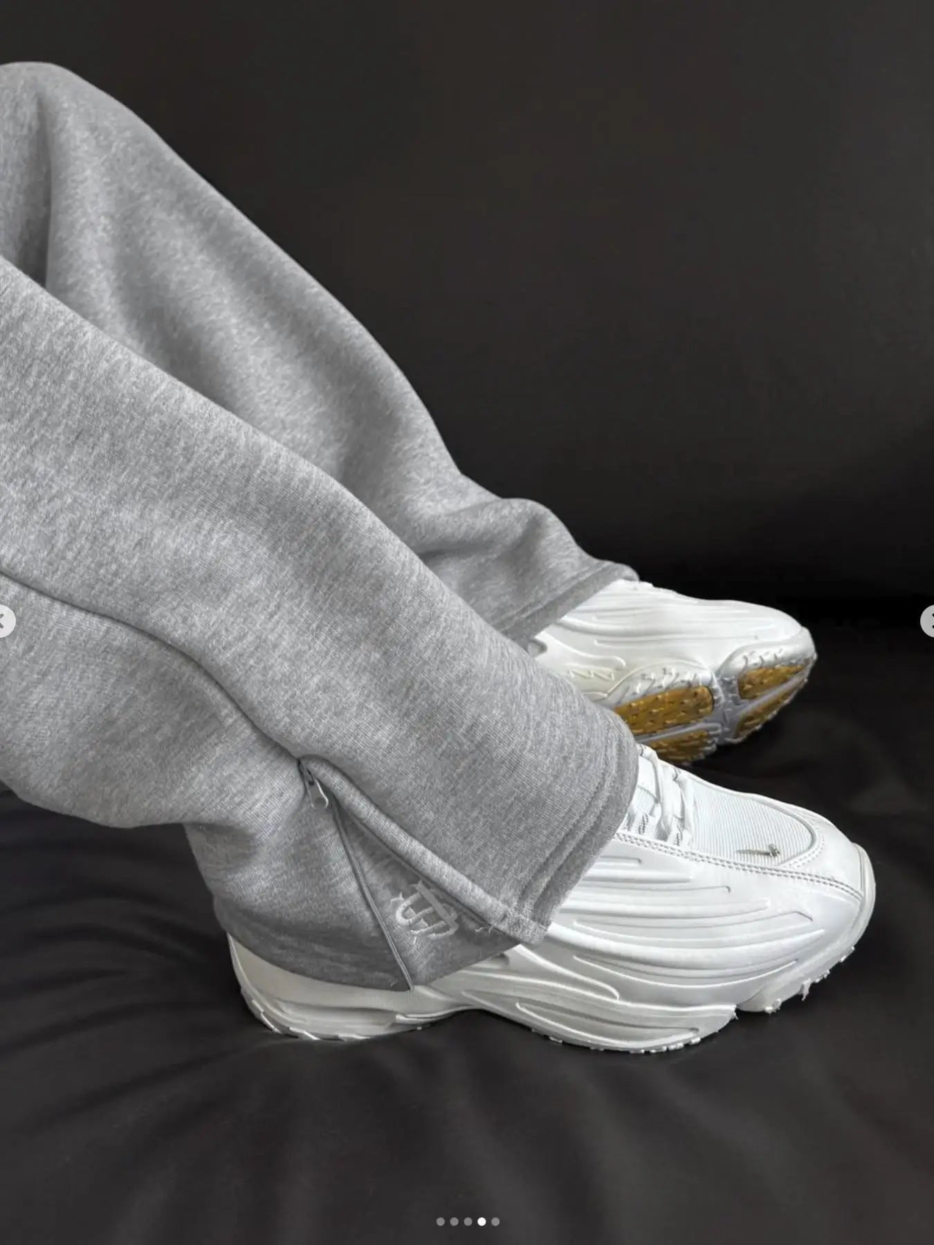Y2K Wide Leg Joggers – Zipper Embroidery Streetwear Pants