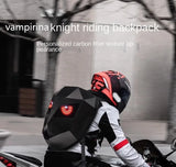 LED Motorcycle Rider Backpack Eyes Glow pattern carbon fiber texture helmet locomotive backpack school bag Moto Laptop backpack