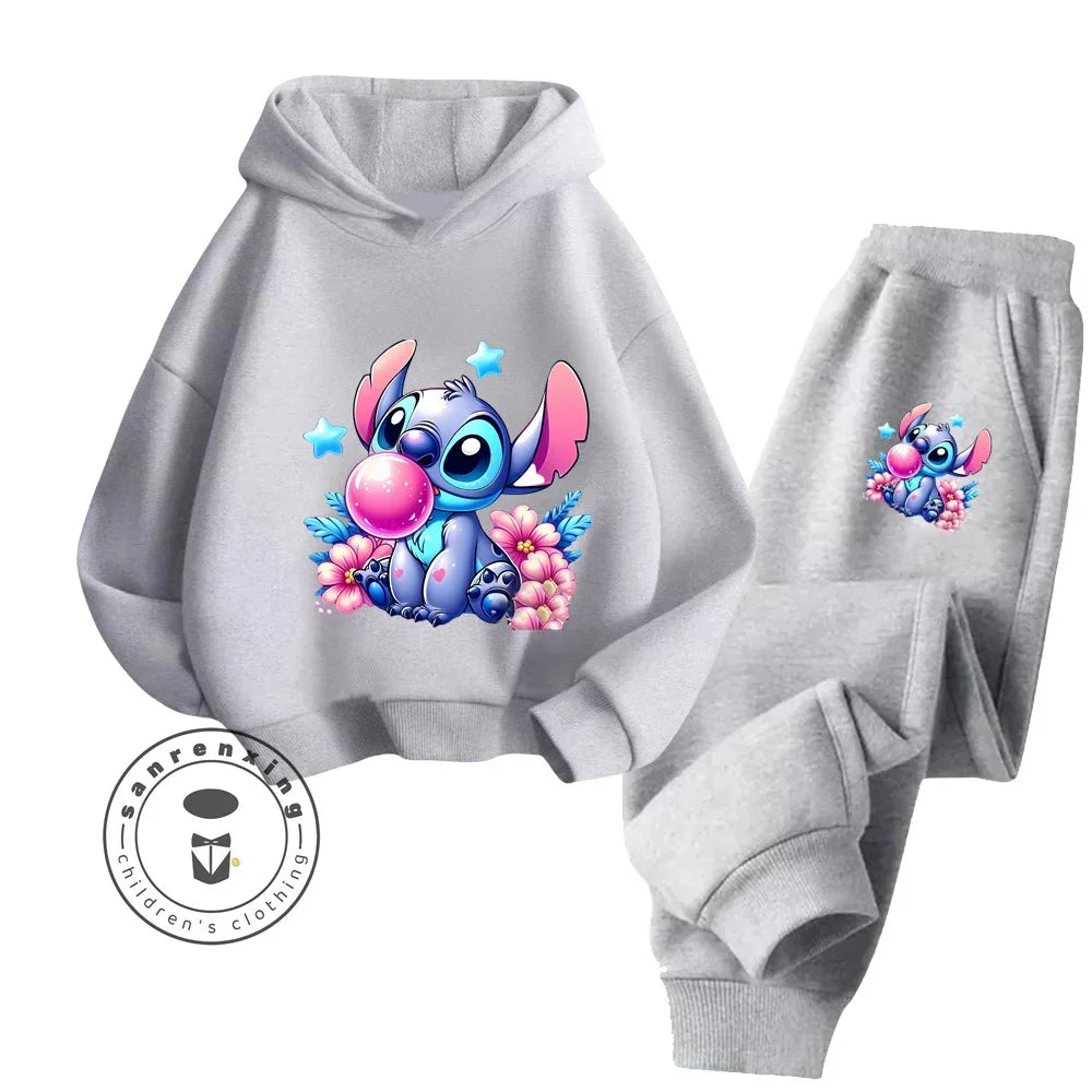 Disney Stitch Long Sleeve Hoodie & Pants Set