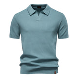 Men's Premium Solid Polo Shirt | Breathable Knit Casual Top