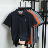 Men's Cotton Bear Embroidery Polo | Korean Style