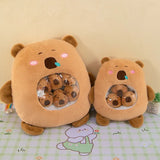 Cute Capybara Puffer Fish Snack Pillow Dolls Creative Puffer Fish Plush Doll Girls Children's Gifts Holiday Party Favours