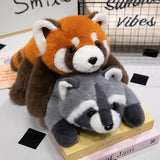 40-65cm Cute High Quality Simulation Animal Raccoon Red Panda Fox Plush Doll Pillow Home Decor For Boys And Girls Christmas Gift