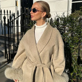 Women’s Casual Lapel Woolen Coat