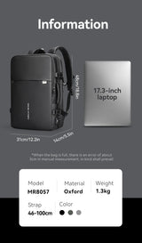MARK RYDEN Large Travel Backpack Men Multi-functional 39L Expandable Airline Approved 17.3inch Laptop Backpack Ykk Zipper