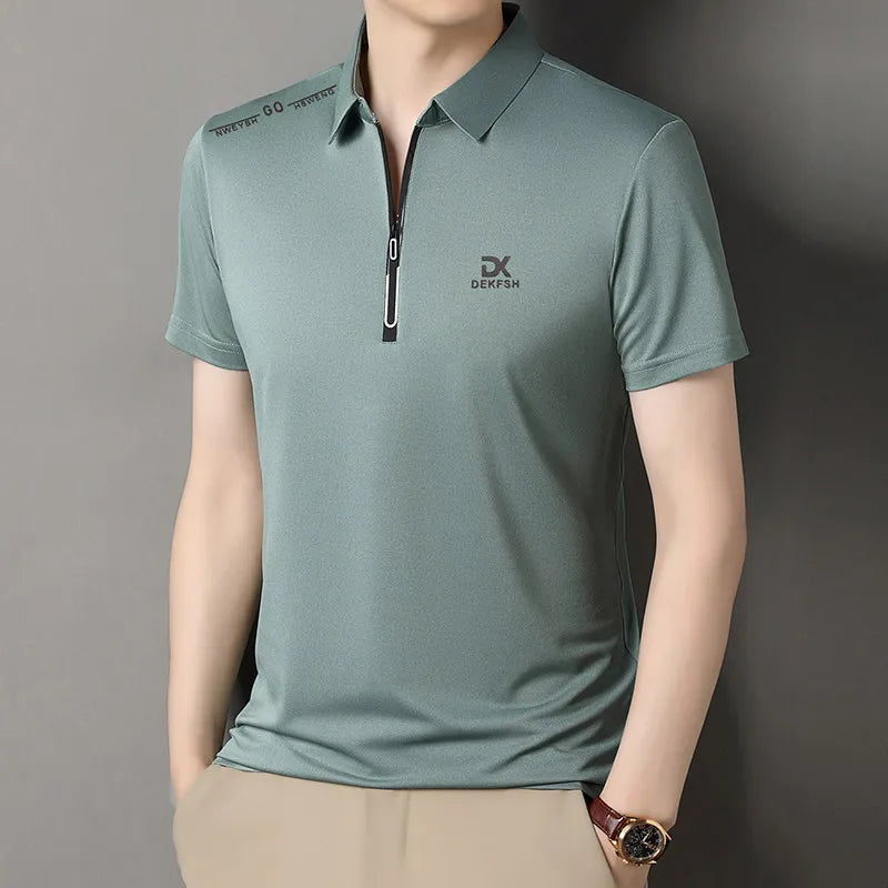 Men's Zipper Polo Shirt | Smart Casual All-Season