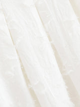 HH Women Tassel Sets White Turn-Down Collar Single-Breasted Shirts+High Waist Zipper A-Line Long Skirts Female Holiday Suit