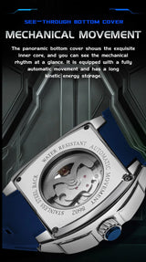 Luxury Automatic Skeleton Watch – Waterproof Silicone Sport Wristwatch