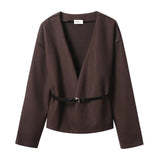 Elegant Belted Wrap Jacket