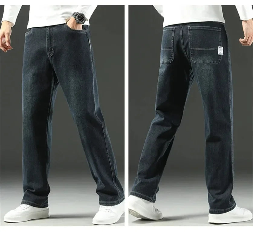 Men’s Relaxed Straight-Leg Stretch Jeans