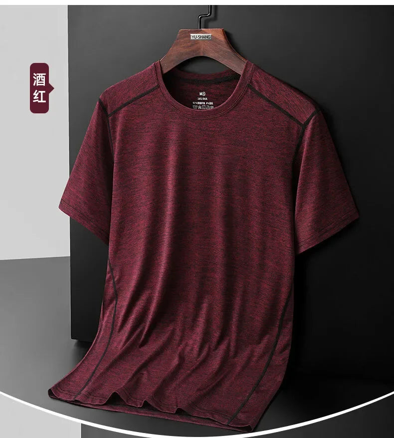 Men and Women's Breathable Camping Tee Shirt, Basic Sports Tops, Male and Female T-Shirts, Drop Shipping, Size Up to 8XL, Summer