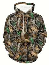 3D Leaf Camo Oversized Pullover Hoodie