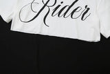 KSylCue Letter Print Off-Shoulder Crop Top