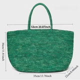 2026 Large Handwoven Rattan Tote Bag for Women Natural Straw Beach Bag Purse Luxury Shoulder Bags Handbag Summer