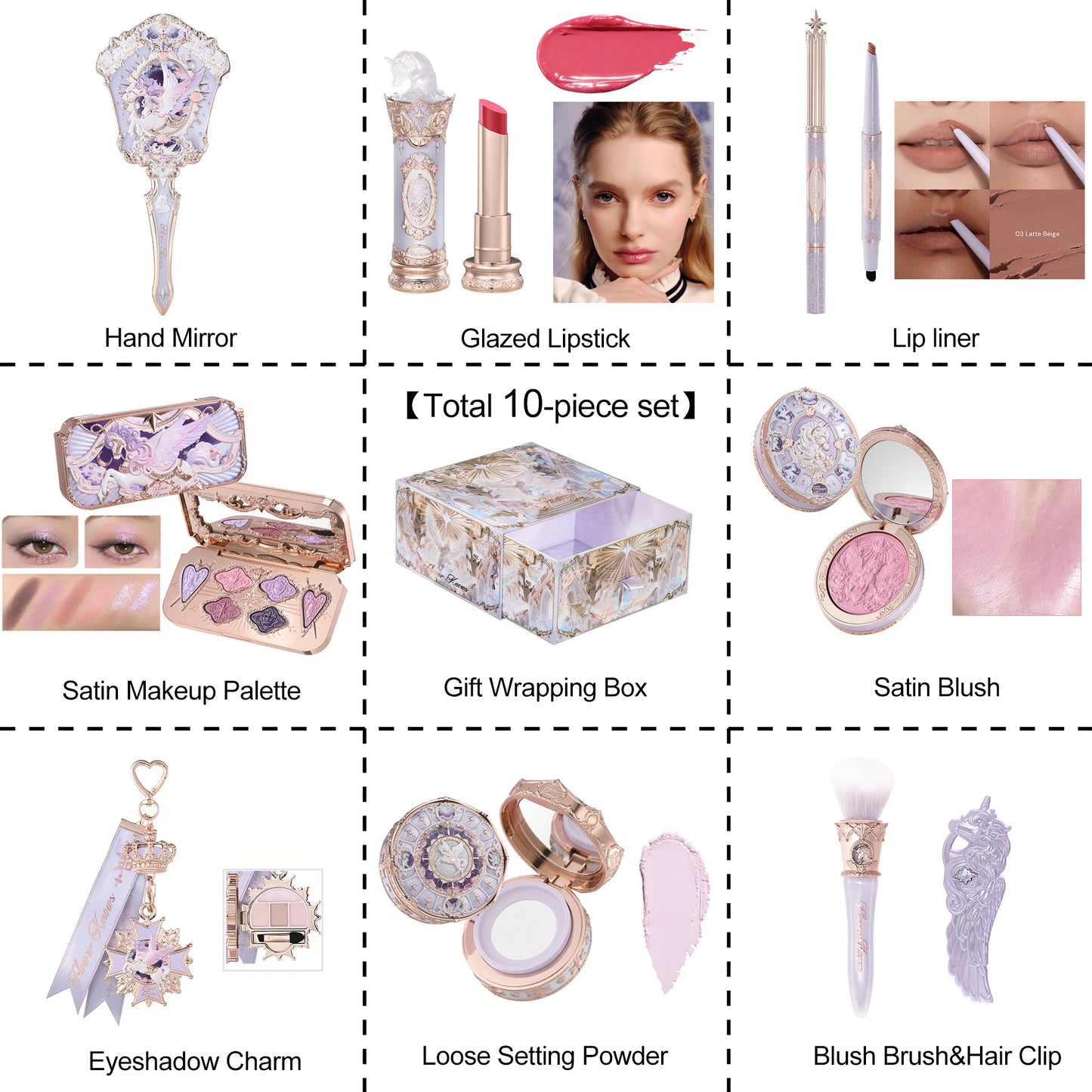 Flower Knows Knight Unicorn Makeup Gift Set