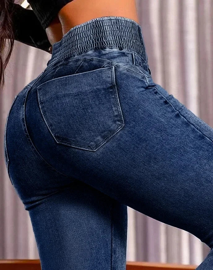 Women's High Waist Slim Boyfriend Jeans