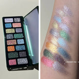 Qianyan Cheeryep 16 Color Eyeshadow Palette Glitter Chamelon Matte Pearlescent Flash Plate Cowherd Sequins