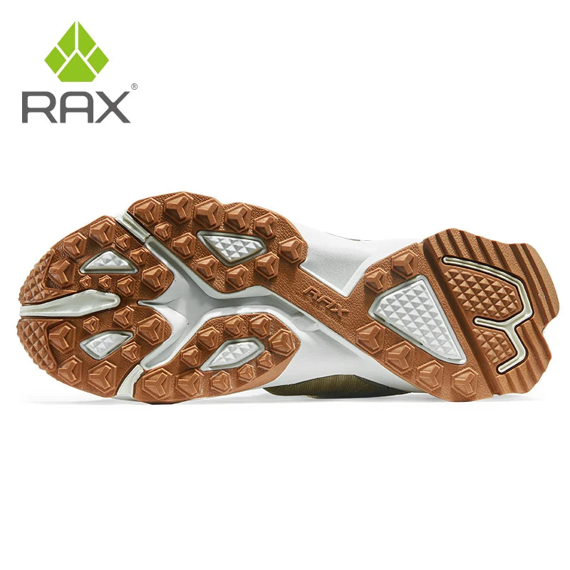 RAX Waterproof Hiking Shoes Men Winter Outdoor Sneakers for Men Snow Boots Plush Mountain Snowboots Outdoor Tourism Jogging Shoe