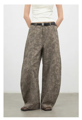 CHIC VEN New Women Jeans Loose Casual High Waist Wide Leg Denim Pants Paisley Female Trousers Spring Autumn 2026