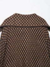 Autumn Brown Knit Cardigan - Elegant USA-Made Loose Sweater Coat