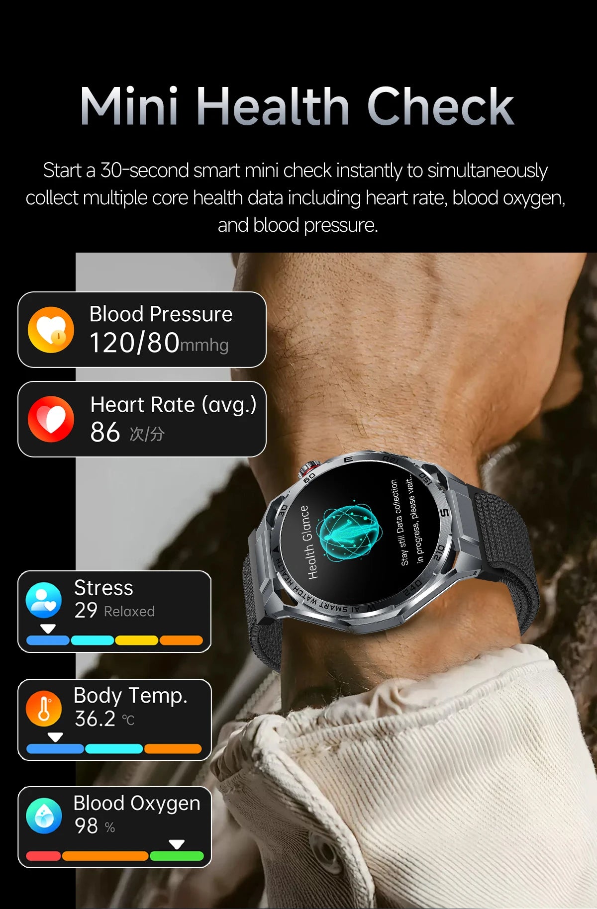 ECG+PPG Advanced Health Smart Watch for Men & Women