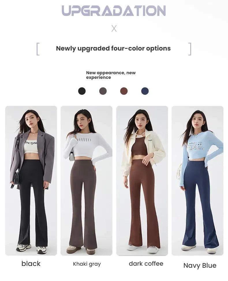 Women's High Waist Stretch Flared Pants
