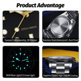 Watchdives WD7922 Quartz Watch VH31 Movement 200m Waterproof Men Watches Sapphire Crystal Luminous Vintage Watches with Gift Box