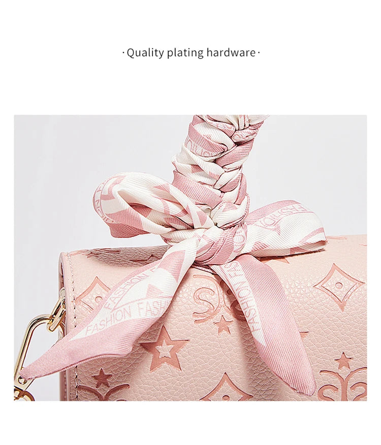 FOXER Brand PVC Leather Pink Handbag Women's Shoulder Bag Chic Small Square Bag Fashion Female Crossbody Bag Ligth Luxury