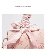 FOXER Brand PVC Leather Pink Handbag Women's Shoulder Bag Chic Small Square Bag Fashion Female Crossbody Bag Ligth Luxury