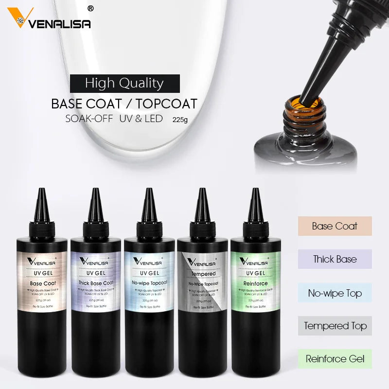 VENALISA Jelly Gel Large Volume 1L Jelly Nude Collection Not Burning Soak Off UV LED Soft Extension Gel Nail Gel Nail Manicure