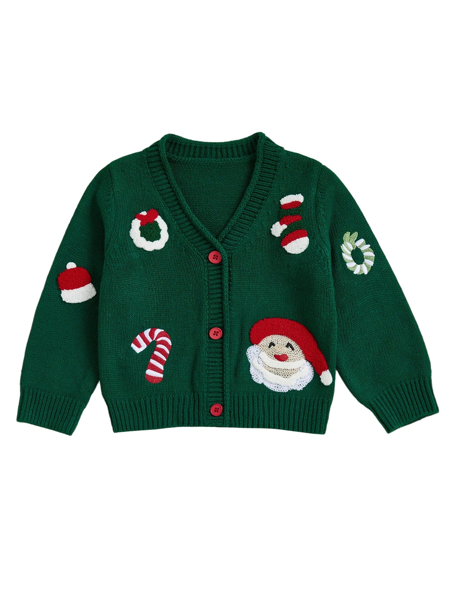 Infant Reindeer Knit Christmas Cardigan