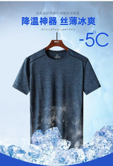 Men and Women's Breathable Camping Tee Shirt, Basic Sports Tops, Male and Female T-Shirts, Drop Shipping, Size Up to 8XL, Summer