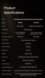 ATK N9 2.4GHz Wireless Gaming Headset with Mic for PS5 PS4 PC Mac Playstation Bluetooth Gaming Headphone with Microphone