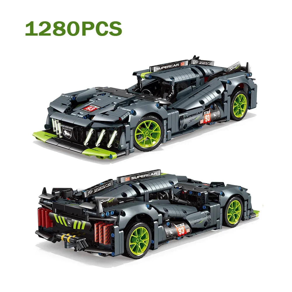 Creative DIY Racing Car Model Building Bricks Kit Advanced MOC Construction Toys for Adults Boys Girls Holiday Gift Idea